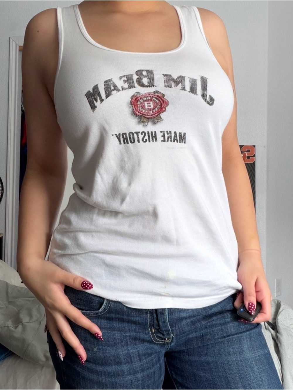 White Logo Tank Top - Women